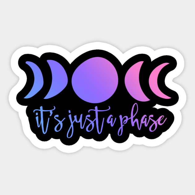 It's just a moon phase Sticker by bubbsnugg